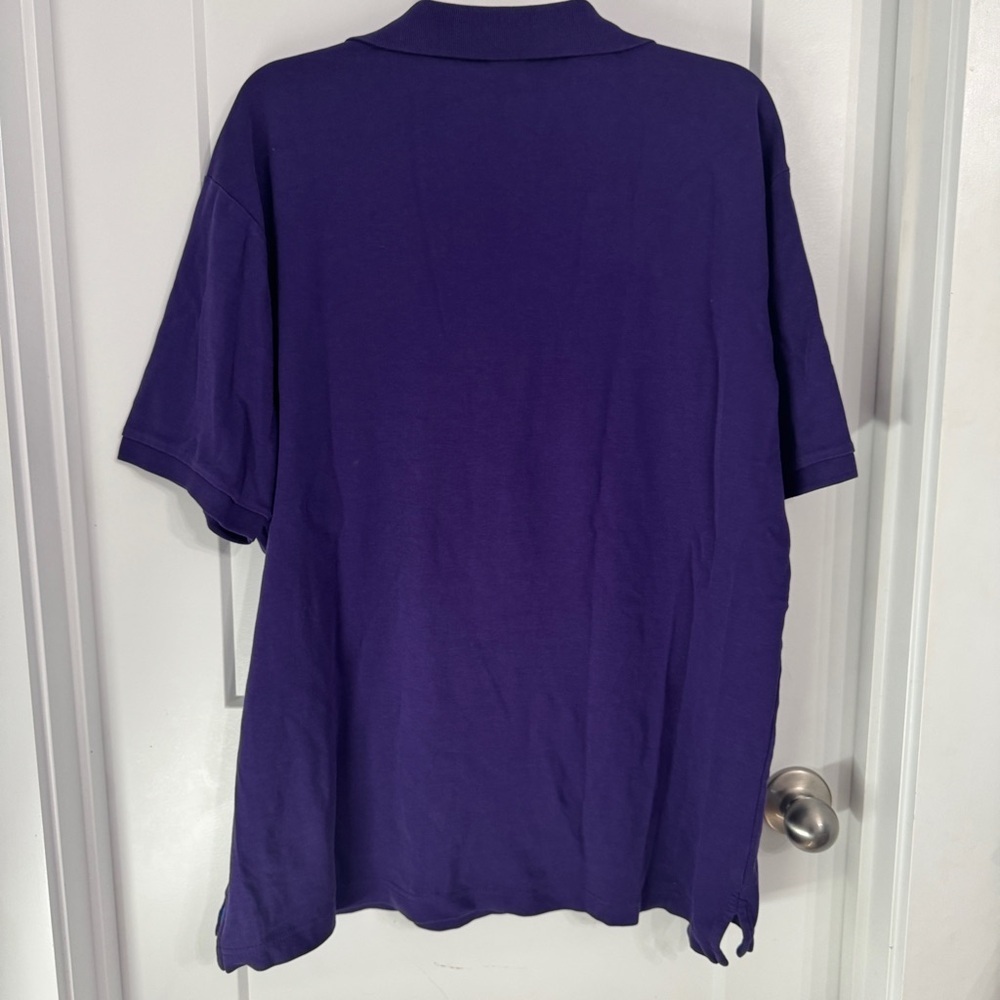U.S. Polo Assn. Luxury Feel Purple Polo Shirt with Blue Accents Short Sleeve LT - Picture 7 of 7